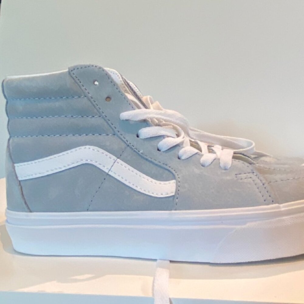 Vans PIG Suede SK8-HI Skate High Sneakers shoes Light Blue